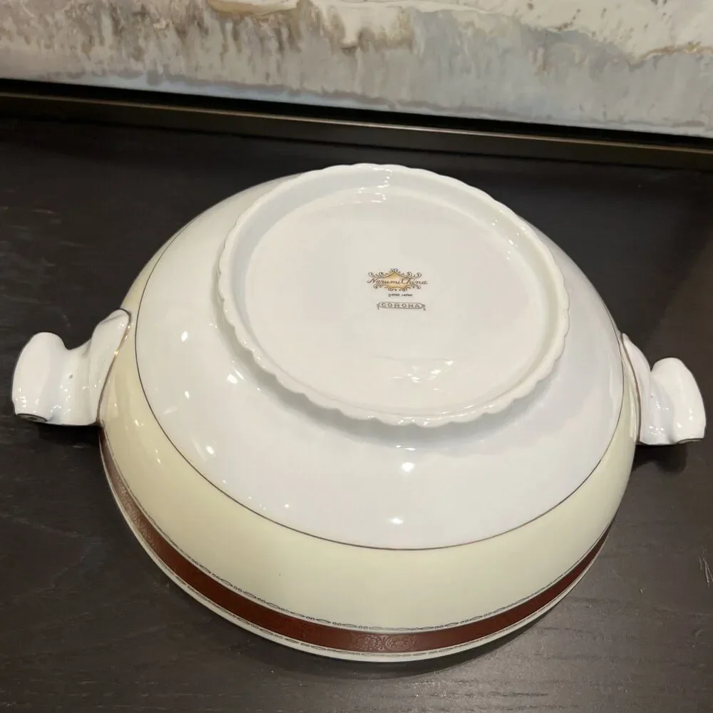 Vintage Narumi China CORONA Occupied Japan Serving Bowl w/Lid